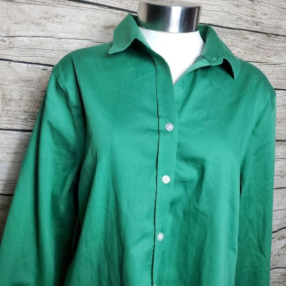 Chico's No Iron Stretch Solid Shirt Size Large NWT Reg $79.50 - Picture 2 of 10